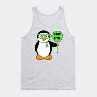 Stop Lyme! Awareness Cartoon Penguin Tank Top